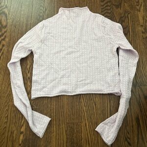 Wild Fable Light Pink Textured Crop Top